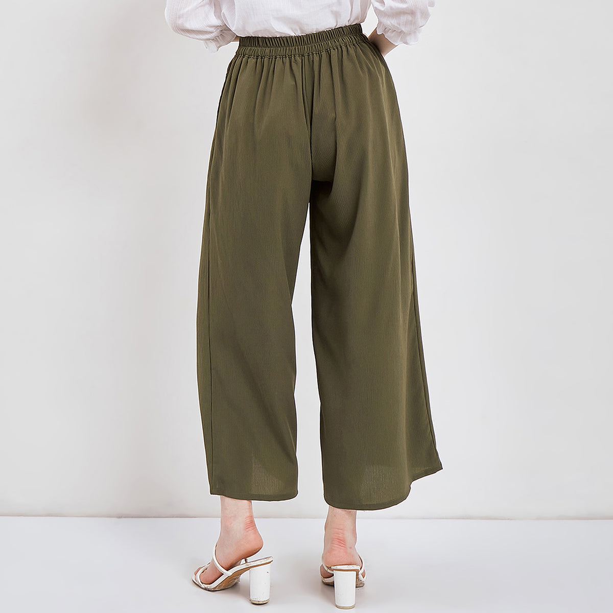 SIMPLICITY Vertical Textured Culotte Knit Pants main image 0