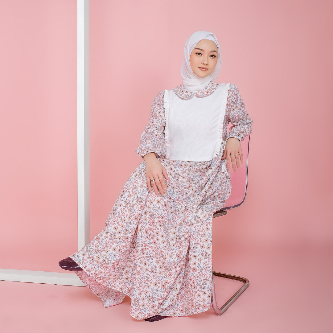 GRAPHIS Set Floral Maxi Dress With Vest – www.simplicity.co.id