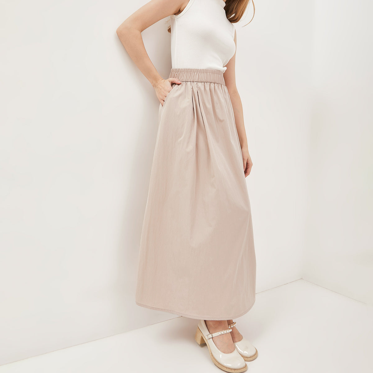 GRAPHIS Elasticated Relax Maxi Skirt with Pocket – www.simplicity.co.id