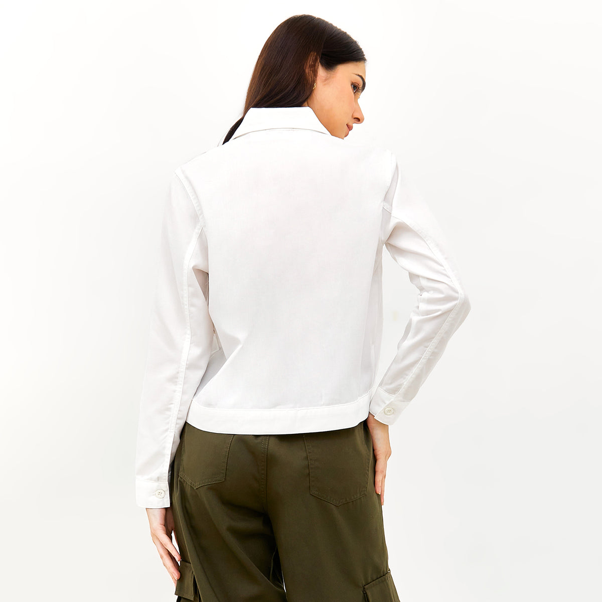 GRAPHIS Button Down Twill Crop Top Jacket – www.simplicity.co.id