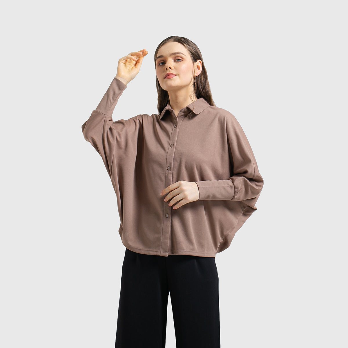 Simplicity 720 SIMPLICITY Batwing Knit Button Shirt – www.simplicity.co.id