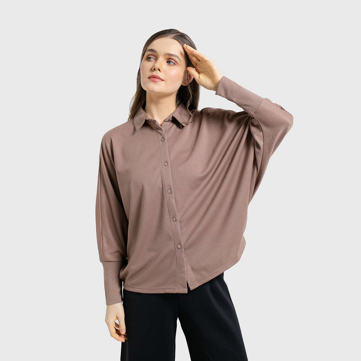 Simplicity 720 SIMPLICITY Batwing Knit Button Shirt – www.simplicity.co.id